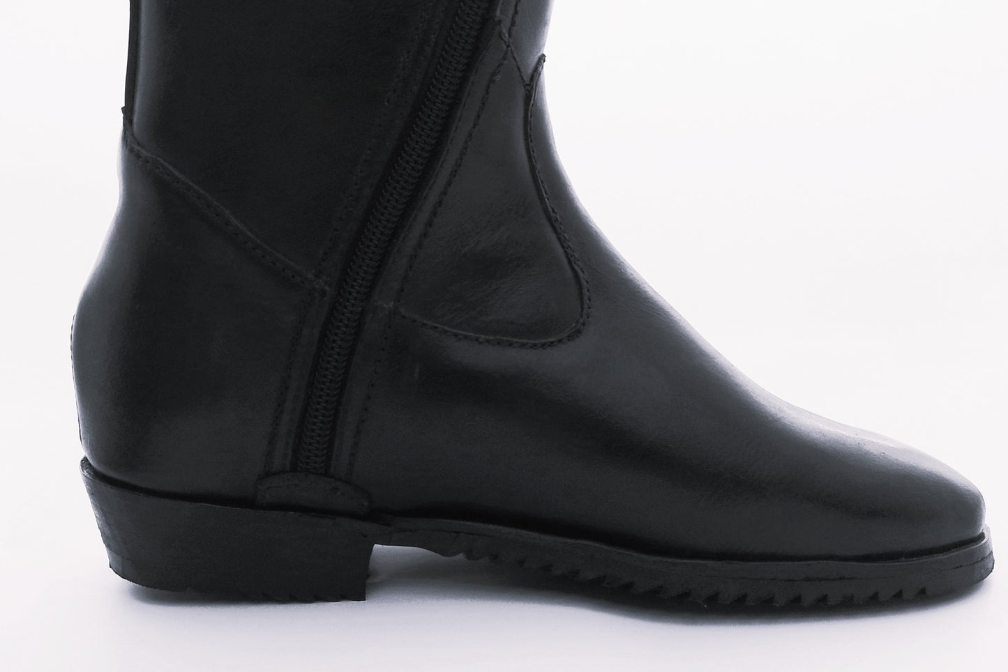 Black Dressage boot with front zip