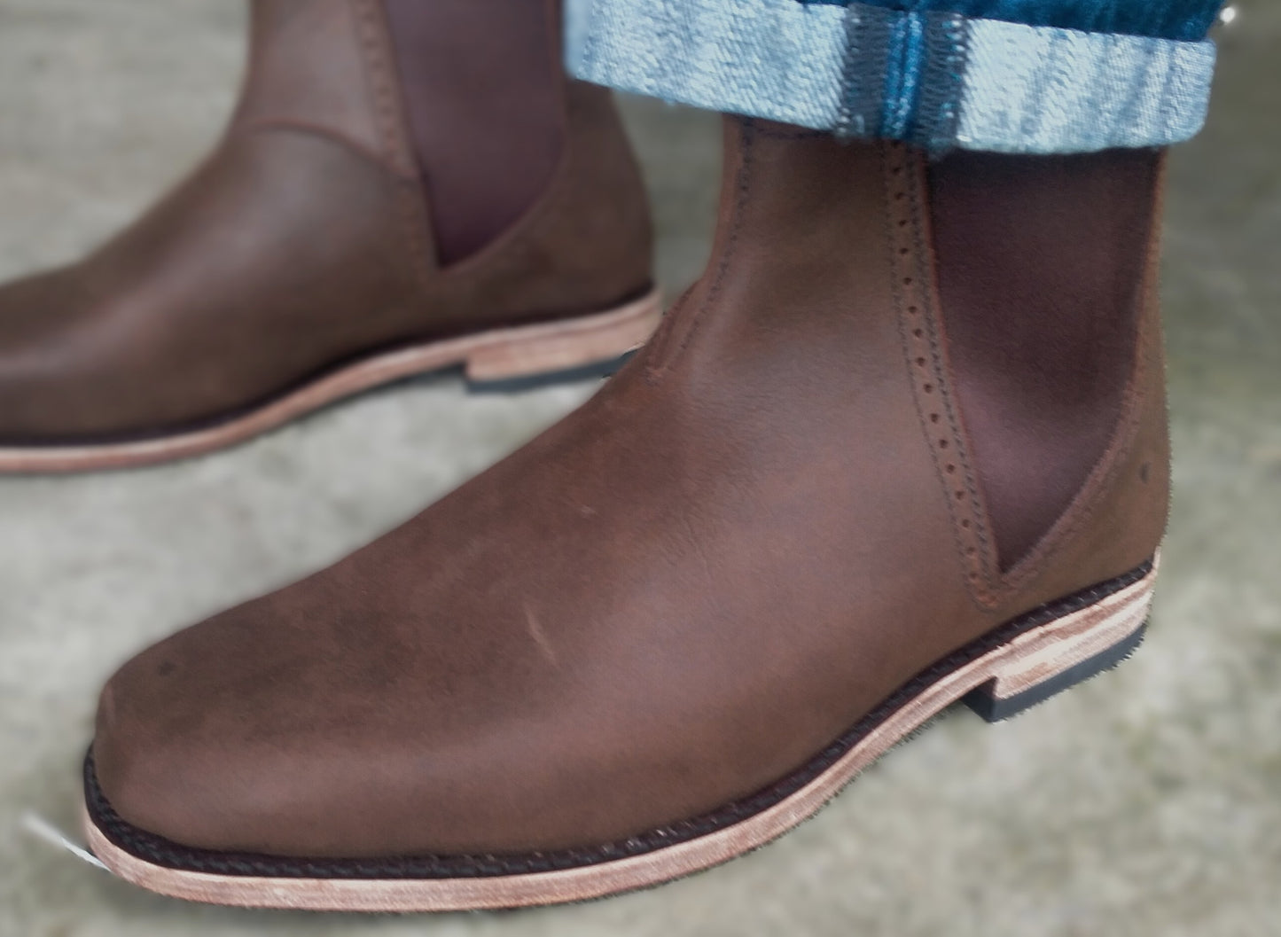 Mens Brogue Chelsea boot