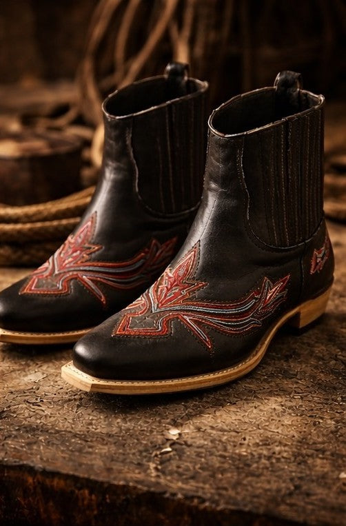 short Cowboy boot Black