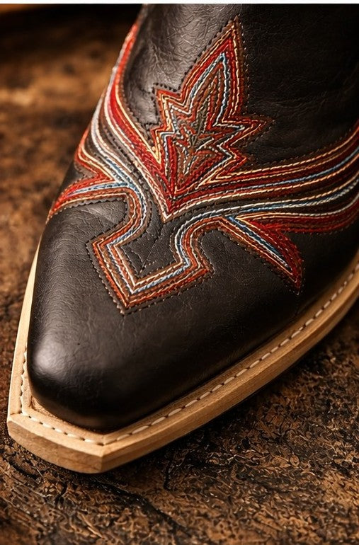 short Cowboy boot Black